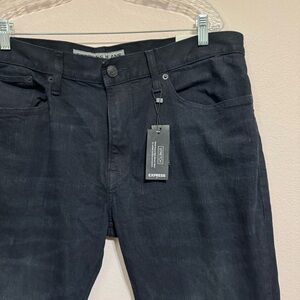 NWT Express Men's Black Slim Fit Skinny Leg Rocco Jeans